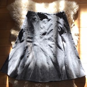 Long gray Chord skirt by Christopher and banks